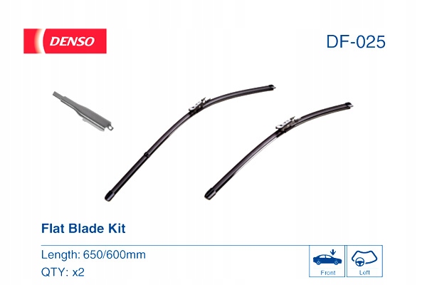 DENSO PIÓRO WYCIERACZKI 2SZT. FLAT BLADES 650 600MM MERCEDES E W212 Numer katalogowy części DF-025