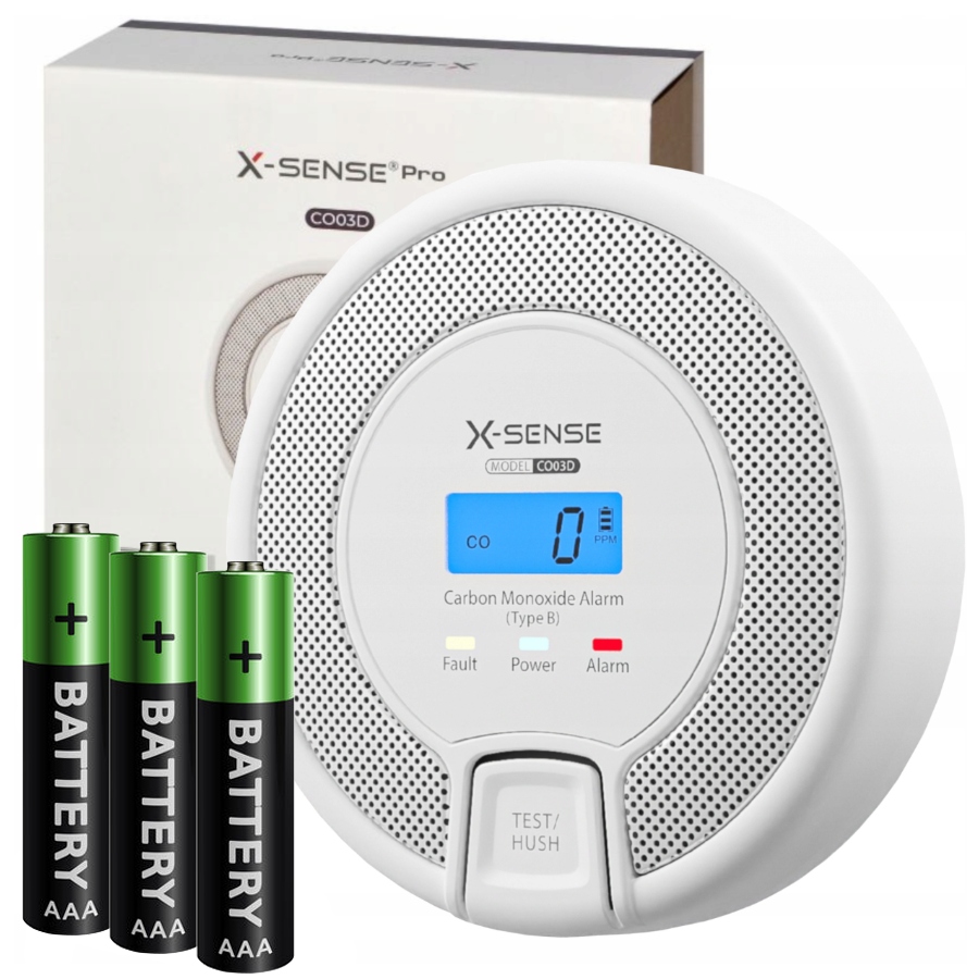 Senzor Detektoru Oxidu Uhelnatého Co X-sense CO03D, Certifikát Tuv