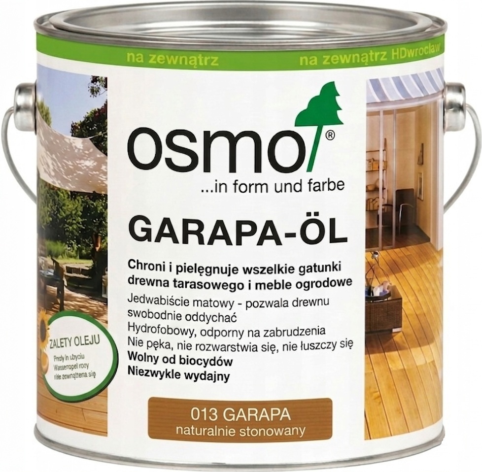 Osmo 013 Garapa Terasový olej na terasu 2,5L přirozeně tónovaný