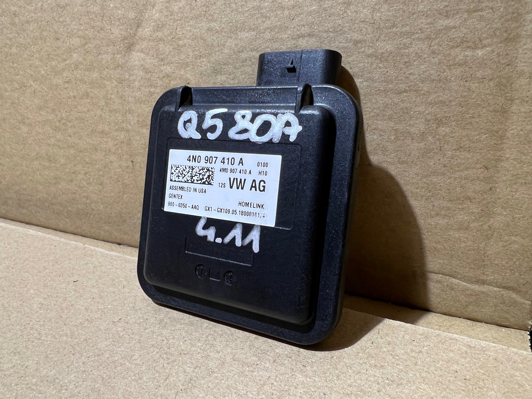 AUDI Q5 80A modul Bedienteil BRAMY HOMELINK 4N0907410A