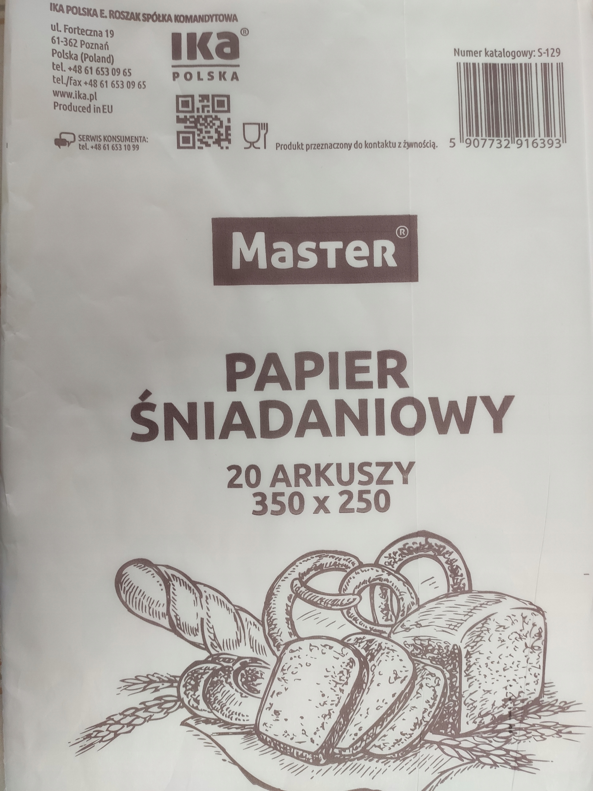 

Ika Papier Śniadaniowy Składka 350x250 20 Arkuszy