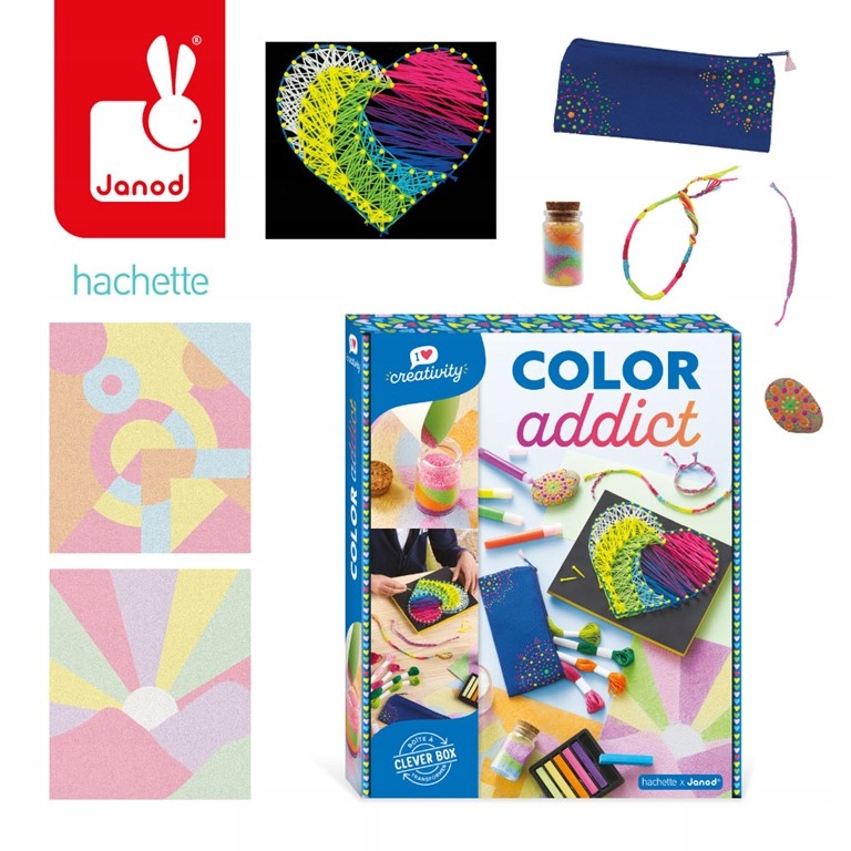 Zestaw kreatywny 8 projektów Janod 8+ Stan opakowania oryginalne