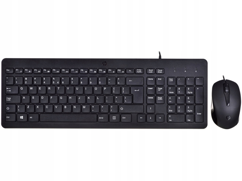 Проводная USB-клавиатура HP 150 1600 DPI черный (240J7AA)