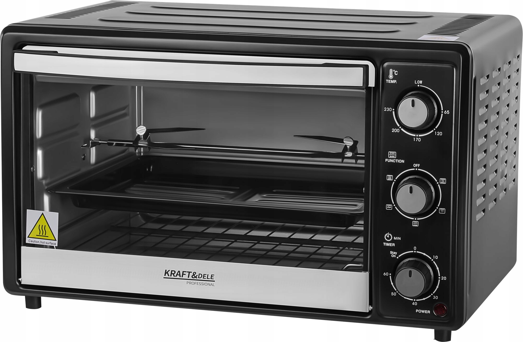 Kuchenka Elektryczna 30L 1650W Funkcja Pieczenia Akcesoria KD4111