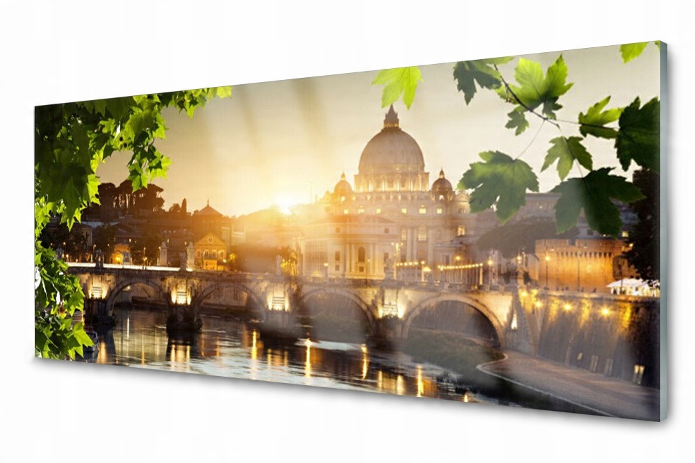 

Panel szklany do kuchni Most Miasto 125x50