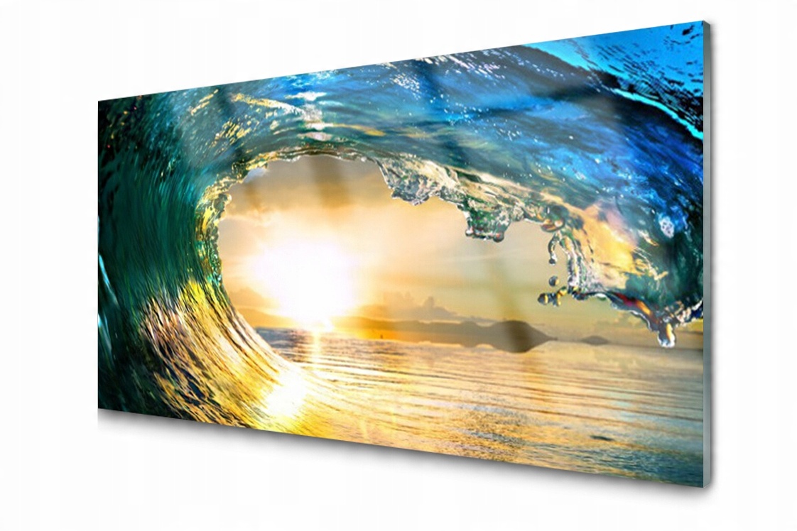 

Panel szklany ścienny Fala Morze Zachód 120x60