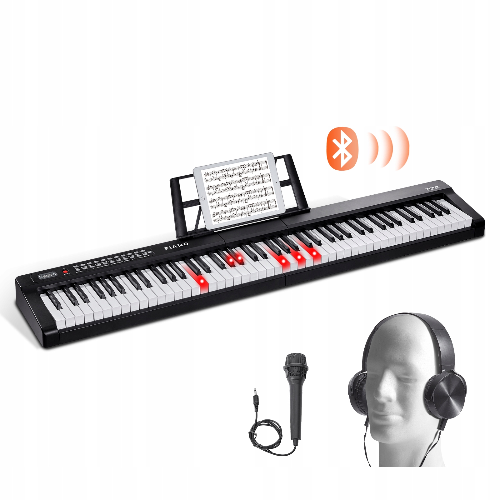 Digitální piano 88 kláves Bluetooth MIDI Klávesnice