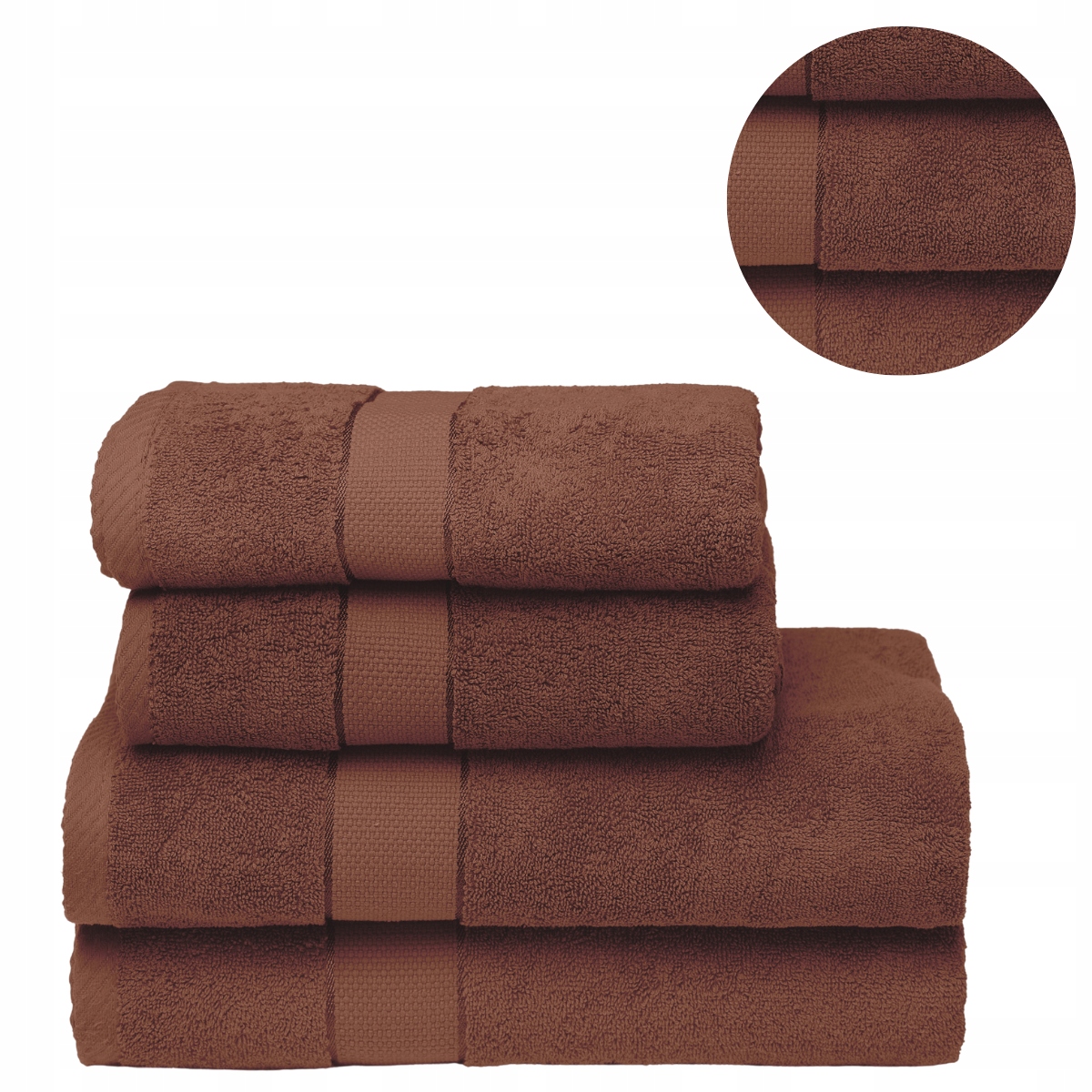 Sada 4 osušek: 2x 70x140 cm, 2x 50x100 cm, bavlna 500 g, sada Spa