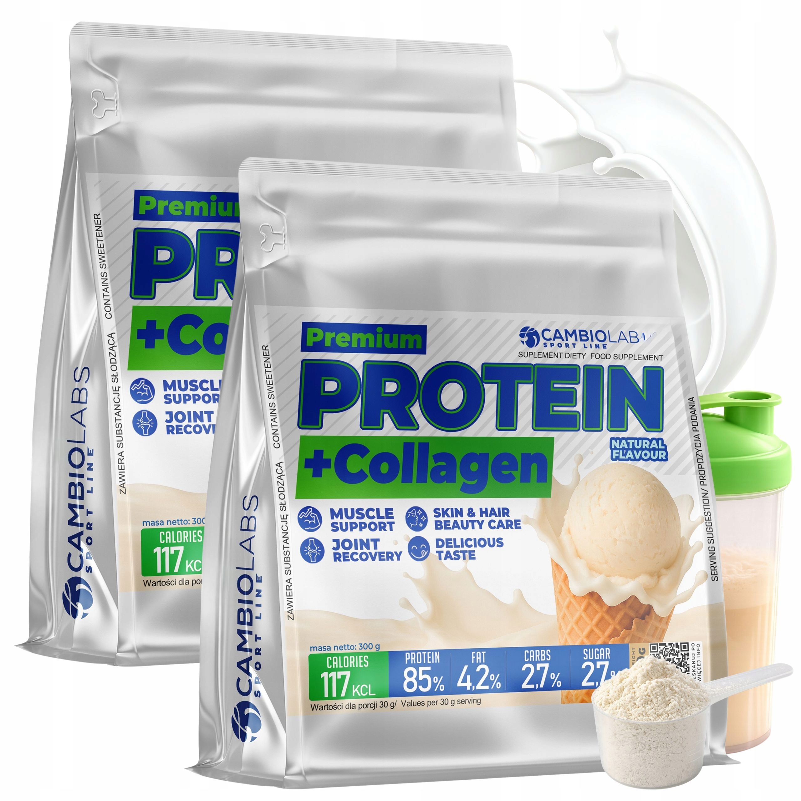 Protein s kolagenem Collagen Protein Protein Wpc Přírodní 600 g