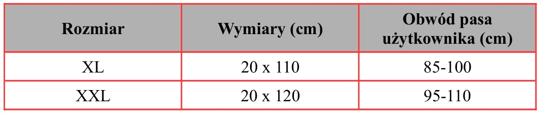 PAS MAGNETYCZNY NA KRĘGOSŁUP LĘDŹWIOWY -24 MAGNESY Wyrób medyczny nie