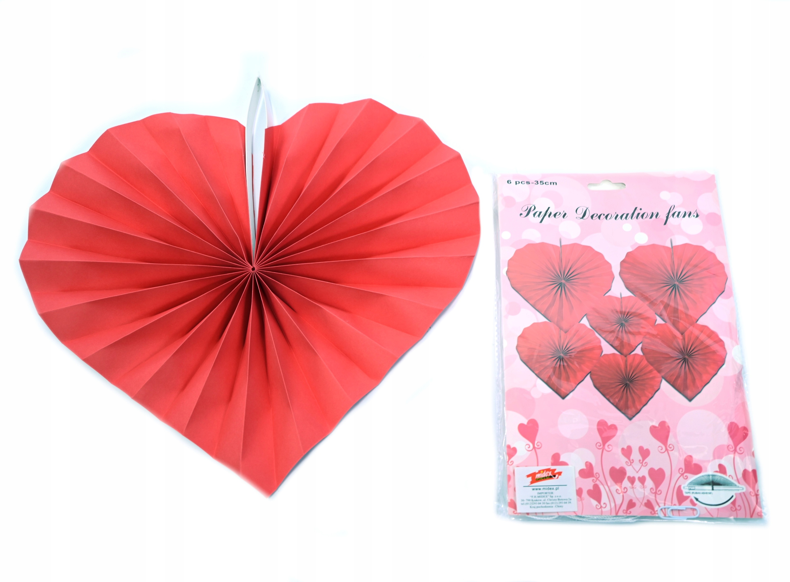 ROZETY DEKORACYJNE Serca WALENTYNKI wesele