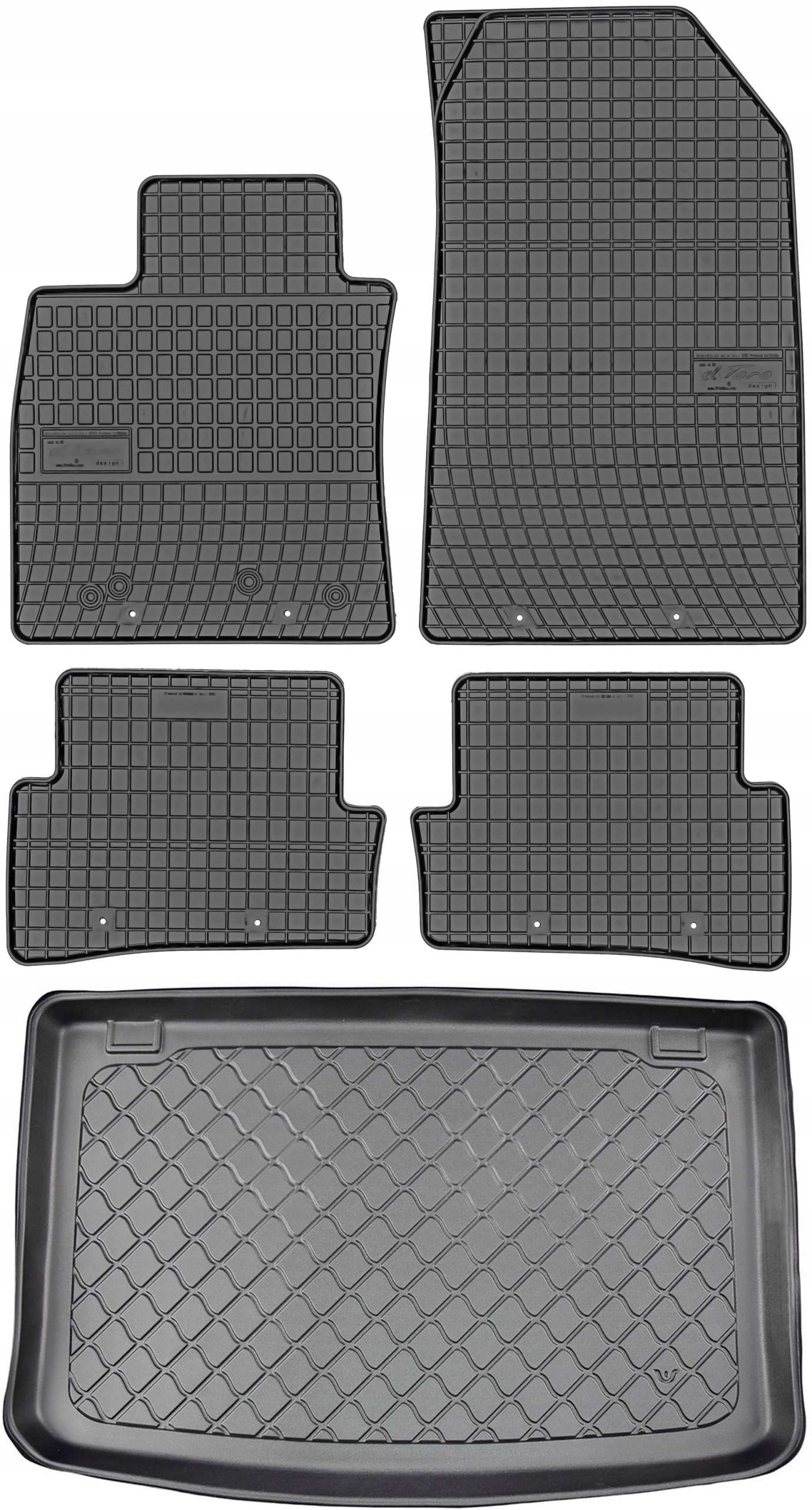 Renault Clio IV Hatchback od roku 10.2012-08.2019 Sada Koberce batožinový priestor