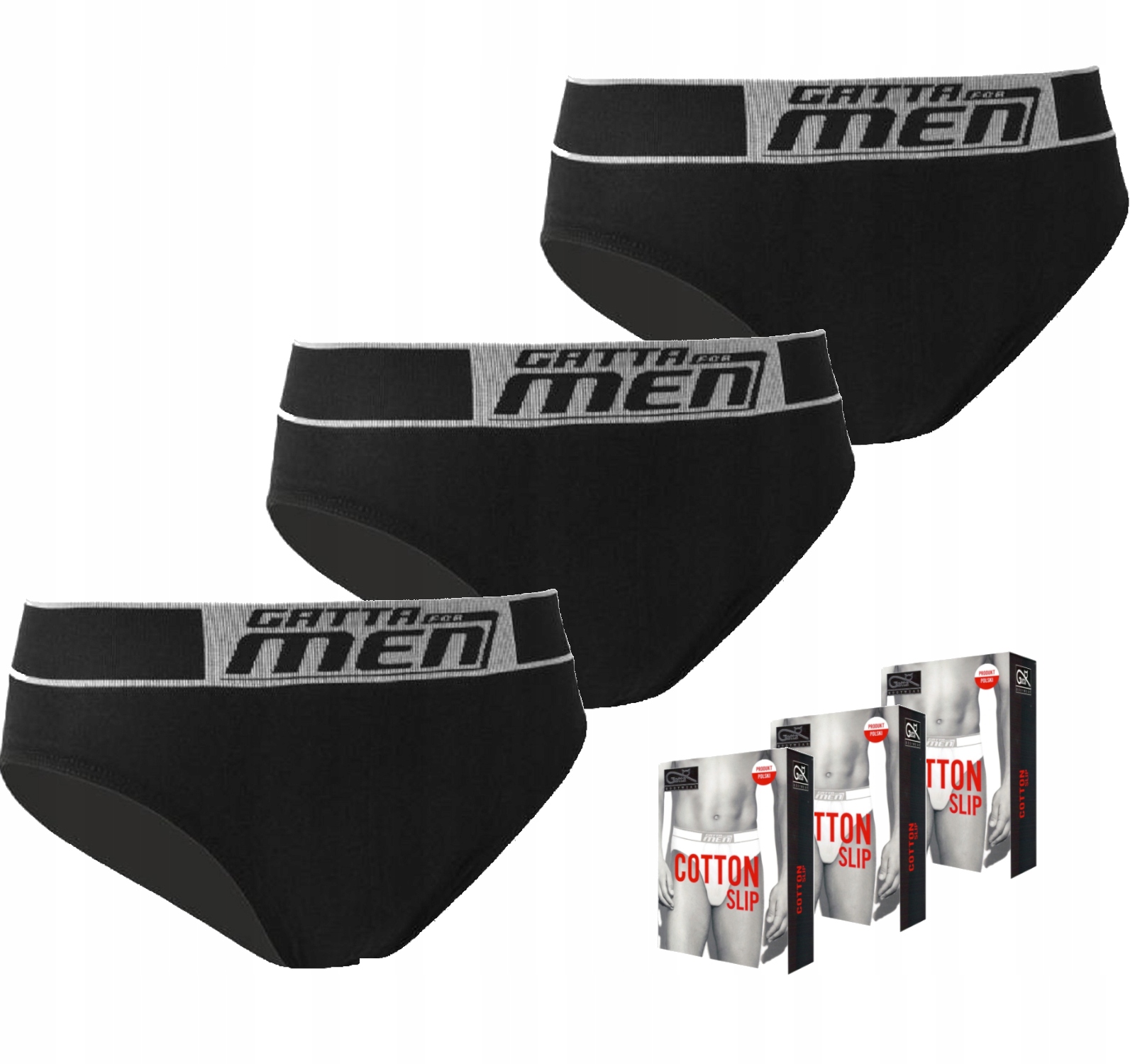 

Bawełniane Slipy Gatta Slip Cotton | 3-PACK | S