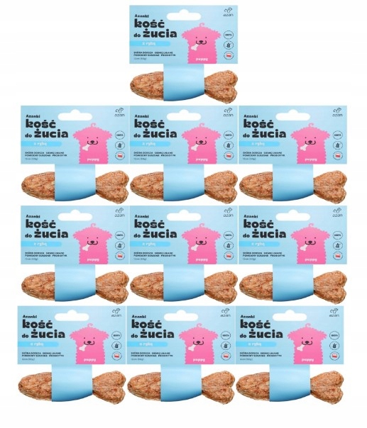 Levně Azanki Kost S Treskou A Probiotikem Puppy Pro Psa Tvar Rybičky 10 x 12 cm