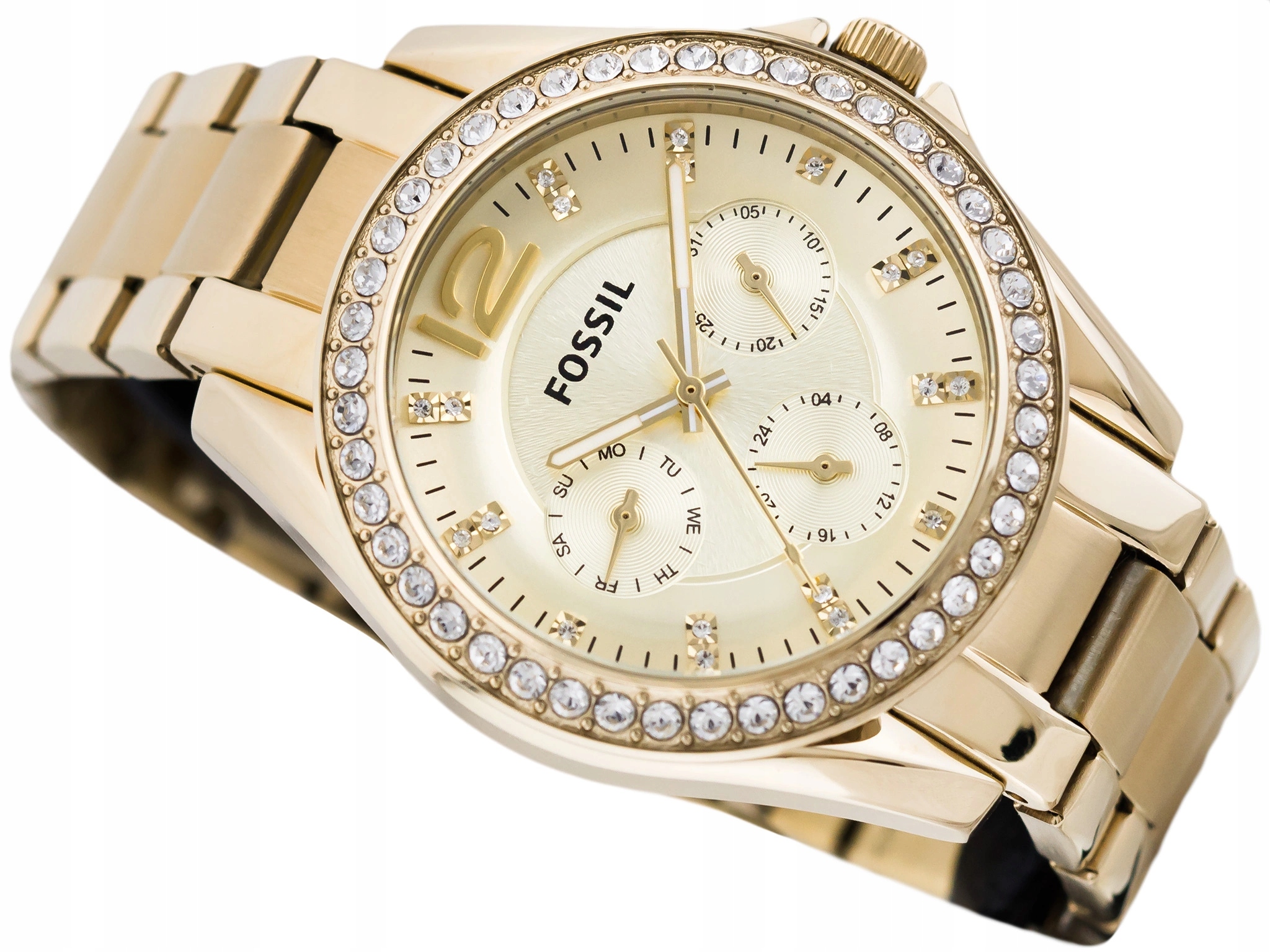 Dámské Hodinky Fossil ES3203 Riley Křišťály Zlaté