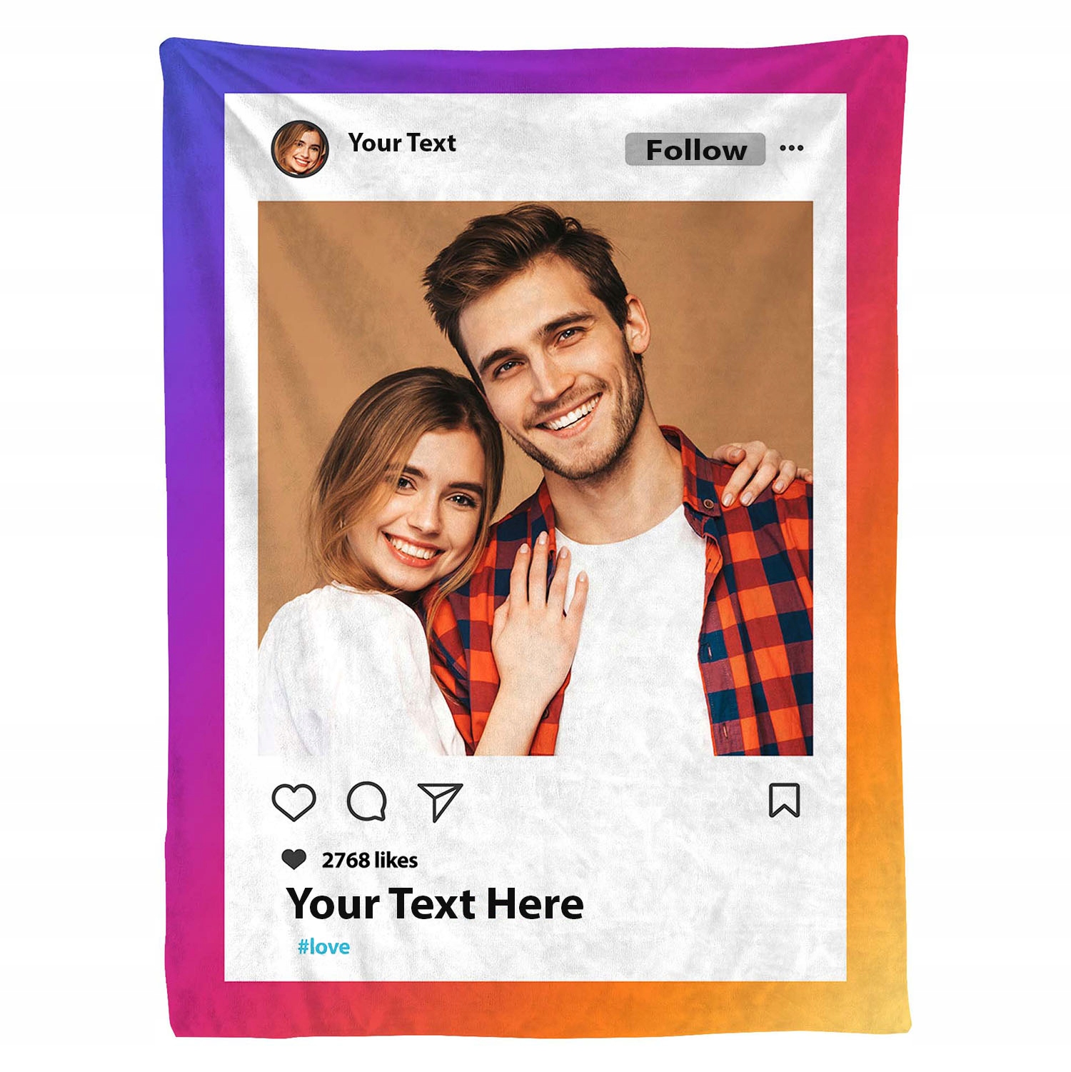 Foto deka s fotografiemi Dárek 120x150 Fullprint Insta pro chlapce