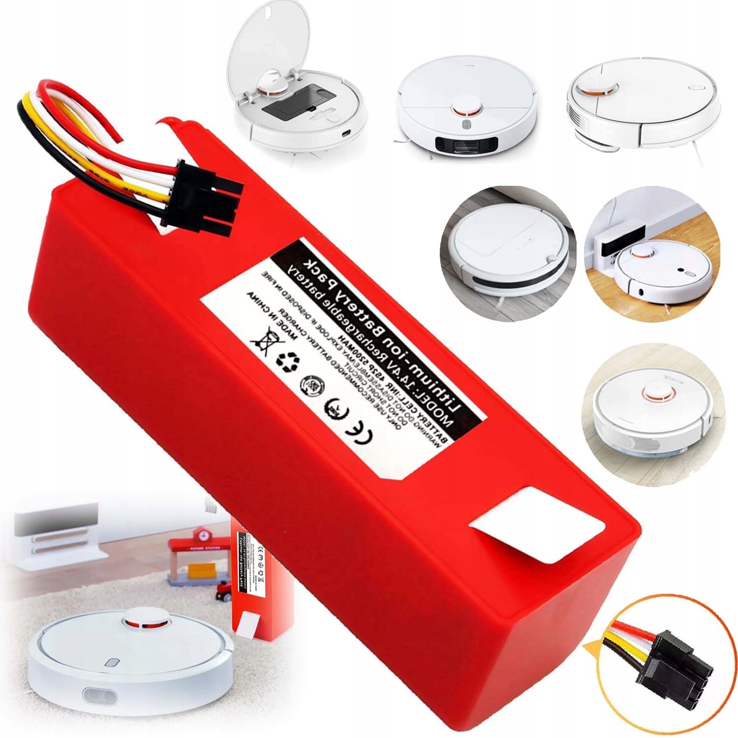Baterie Akumulátor Pro Vysavač Xiaomi Roborock S50 S51 S55 14,4V 5200MAH
