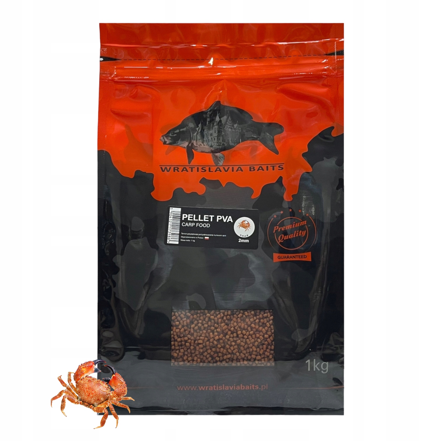 Pellet 2mm Krab 1kg Wratislavia Baits zanęta Method Feeder