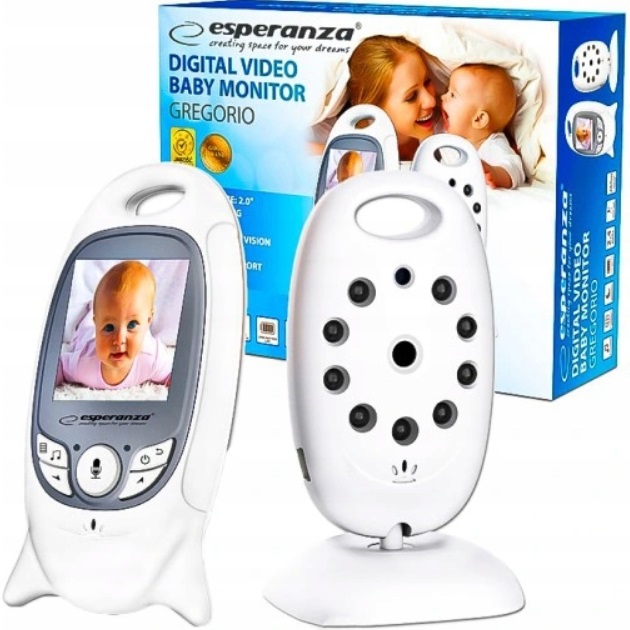Niania Elektroniczna Esperanza Gregorio LCD 2.0 Cala Na Żywo Tryb Nocny