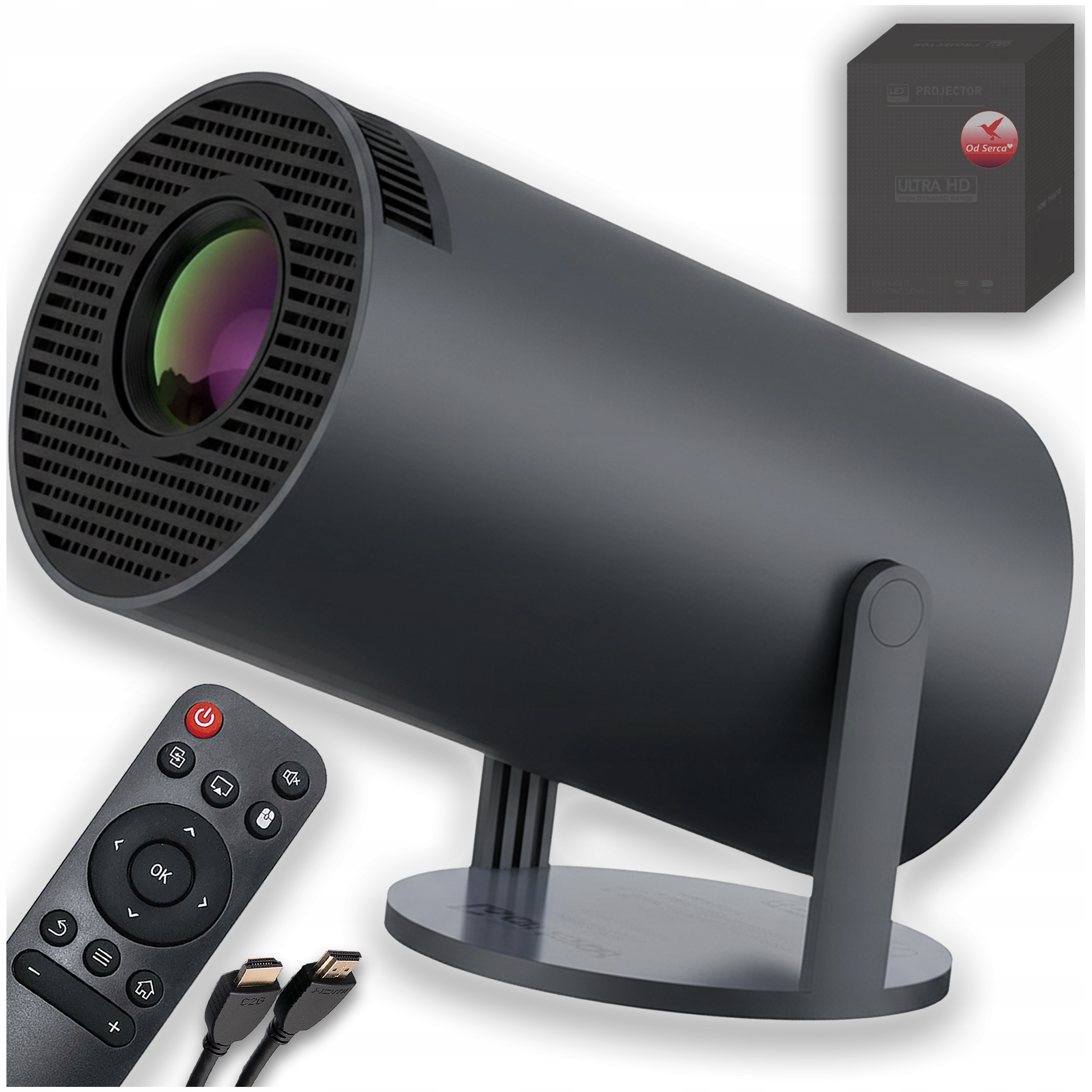 Prenosný Projektor Android Reproduktor Tv Wifi Čierny Bluetooth Mini