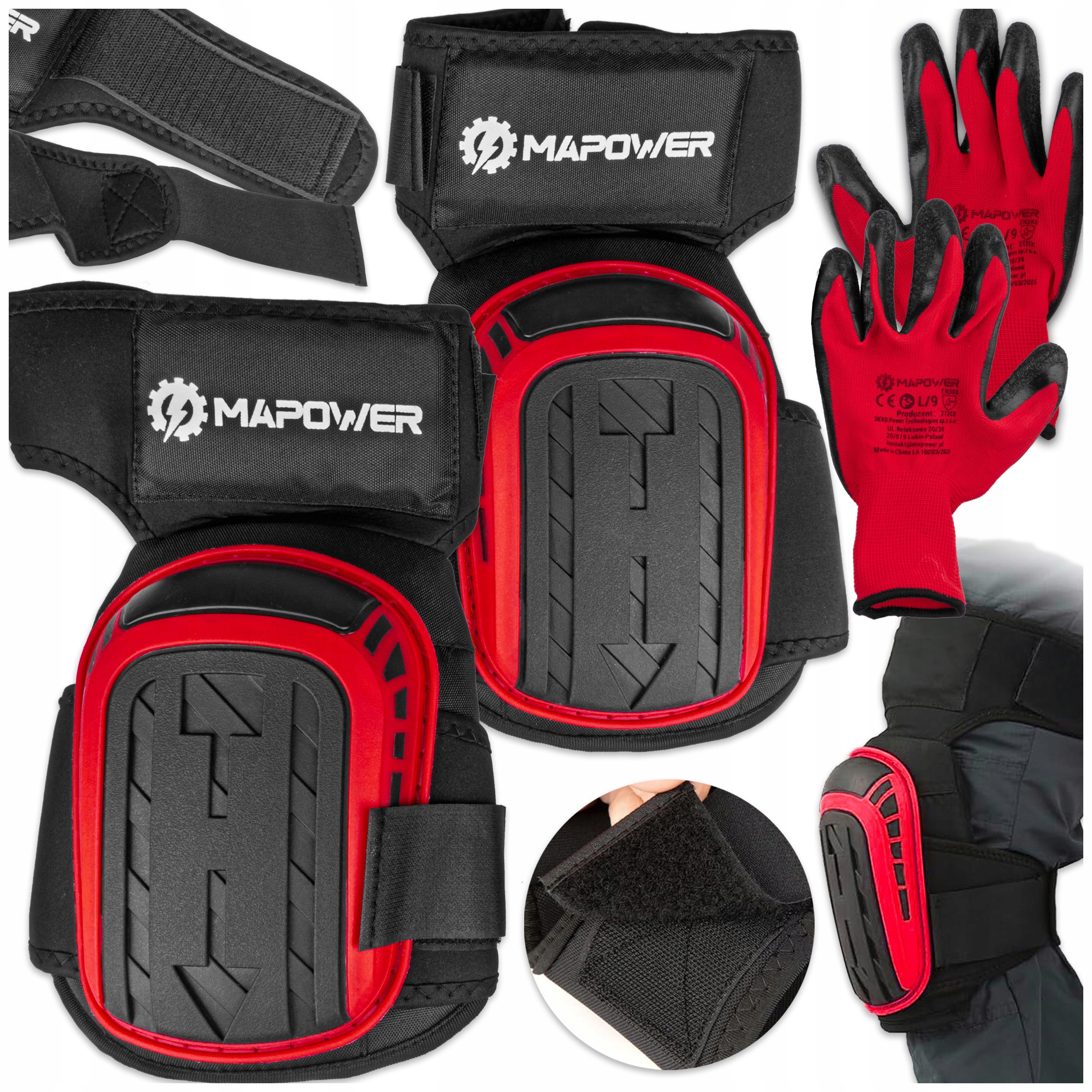 NAKOLANNIKI ROBOCZE ŻELOWE OGRODOWE OCHRANIACZE NA KOLANA BUDOWLANE MAPOWER