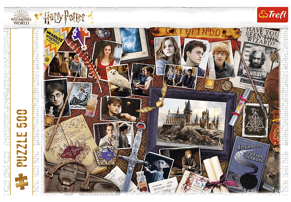 PUZZLE HARRY POTTER PAMIĄTKI Z HOGWARTU 500 ELEM. Kod producenta 37400