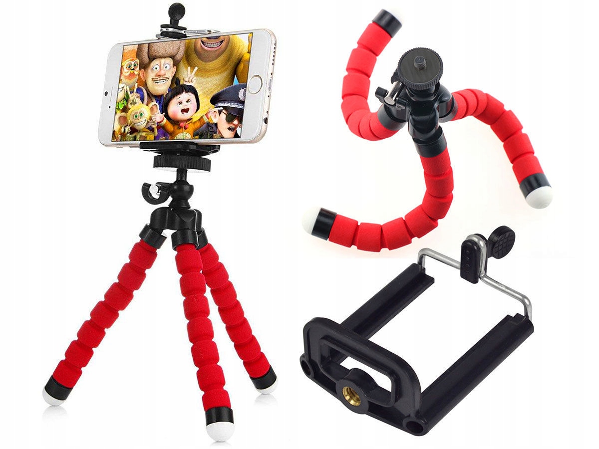 

Giętki Elastyczny Statyw Tripod +uchwyt Na Telefon