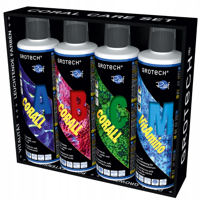 Grotech Corall A+b+c+m Pierwiastki Śladowe Witaminy Do Akwarium 4 x 500ml
