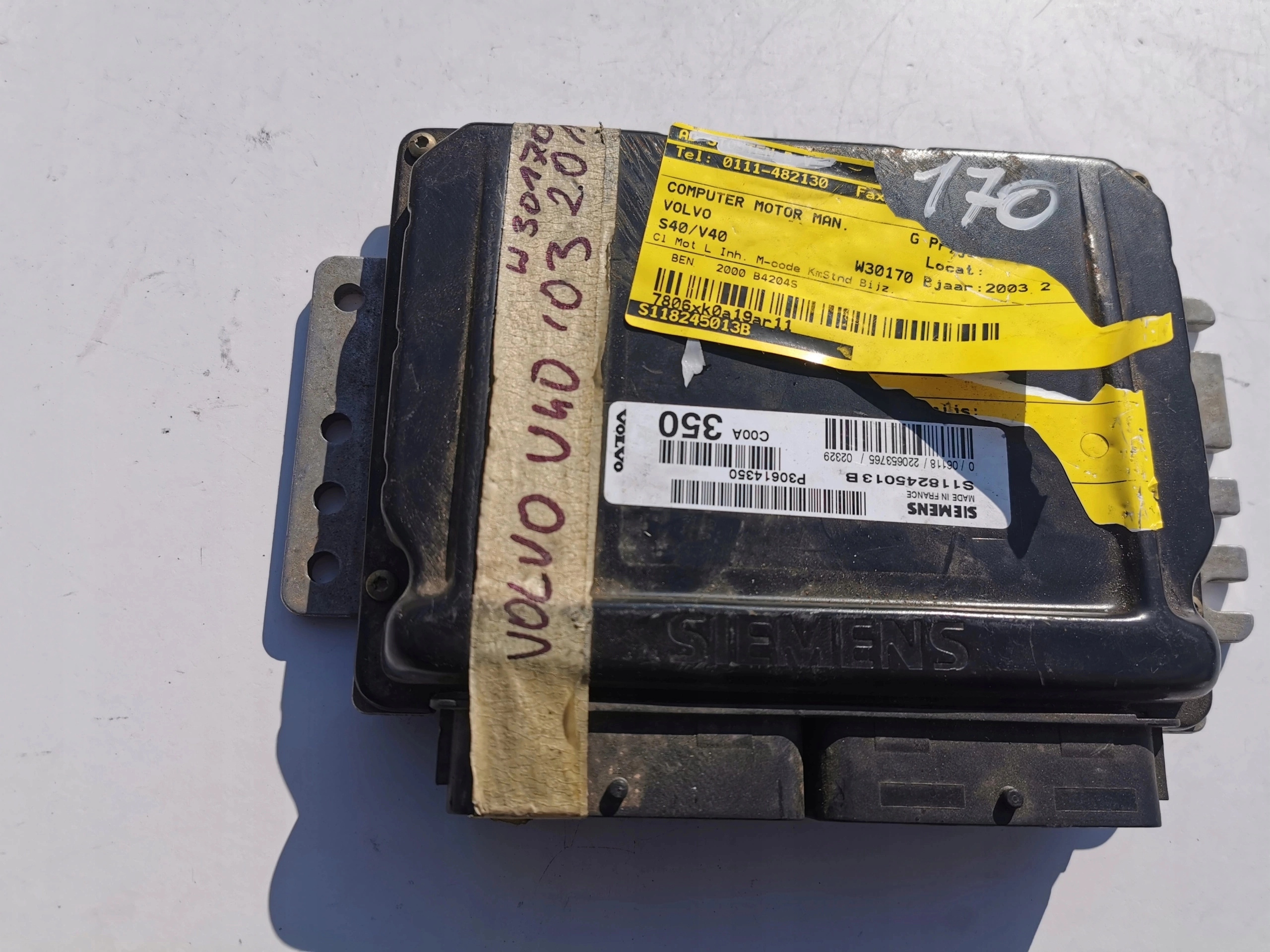 VOLVO S40 V40 2.0B P30614350 S118245013B computer