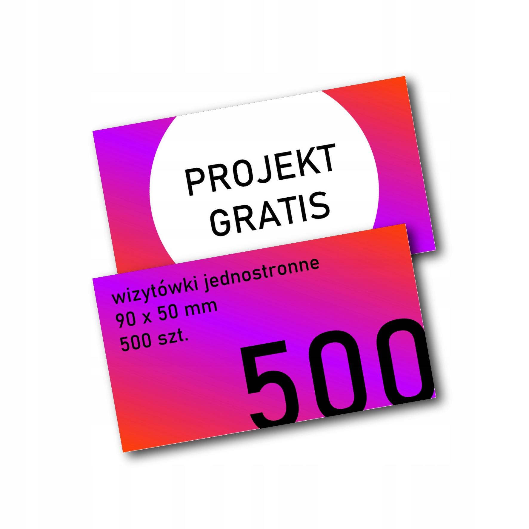 

Wizytówki jednostronne 500 szt. 90x50 350g Projekt
