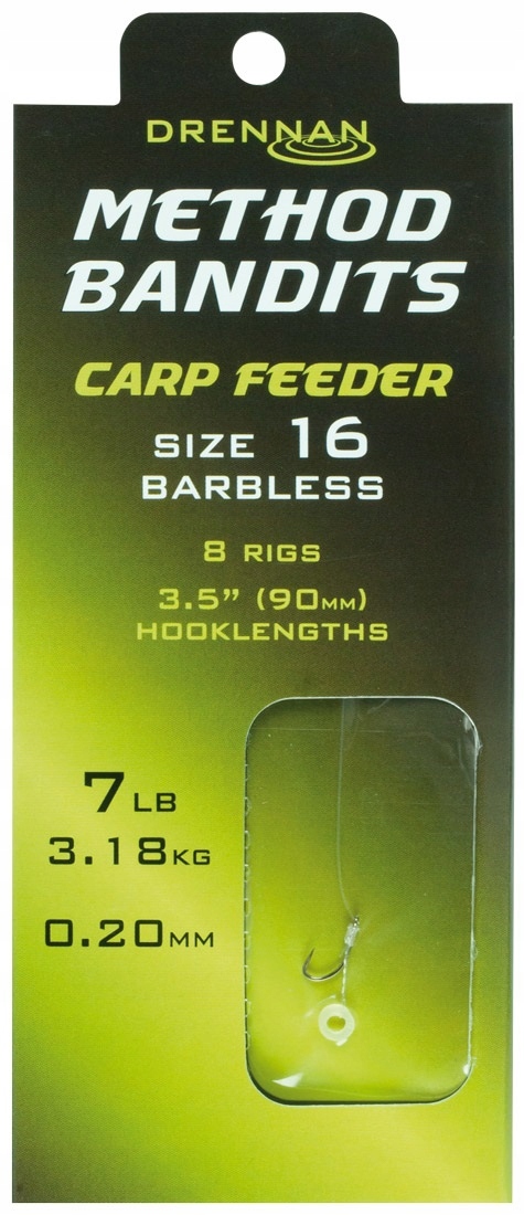 Przypon Drennan Bandit Carp Feeder fluorocarbon 3,18 kg 9 cm r.16 śr. 0,205