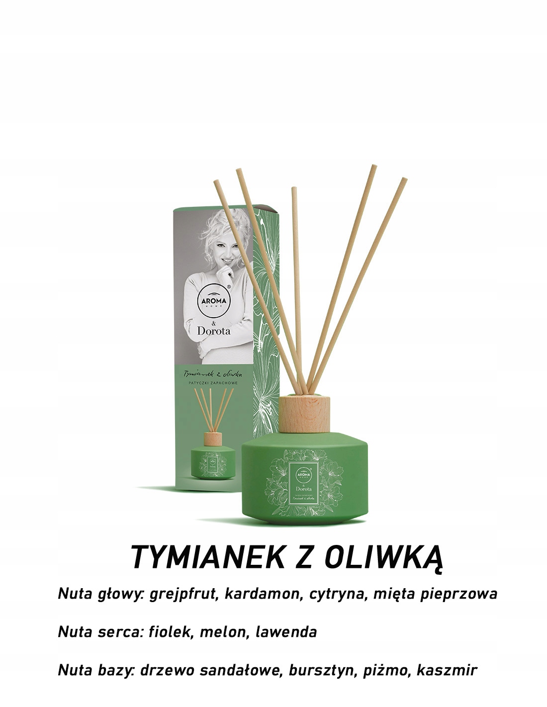 Patyczki Aroma Home & Dorota 100ml tymianek oliwka Rodzaj dyfuzor z patyczkiem