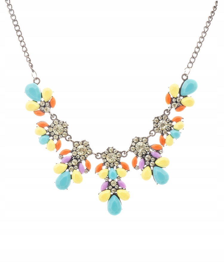 

Naszyjnik kolia kwiaty multi