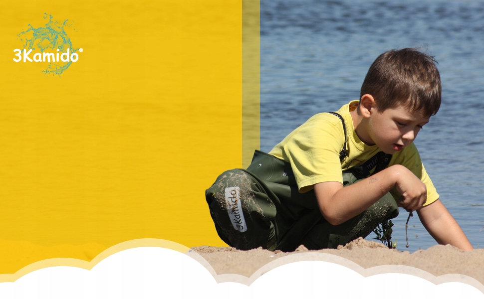 Spodniobuty dziecięce 3Kamido, wodery, spodniobutki, MORO zielone r. 35 Rozmiar (new) 35