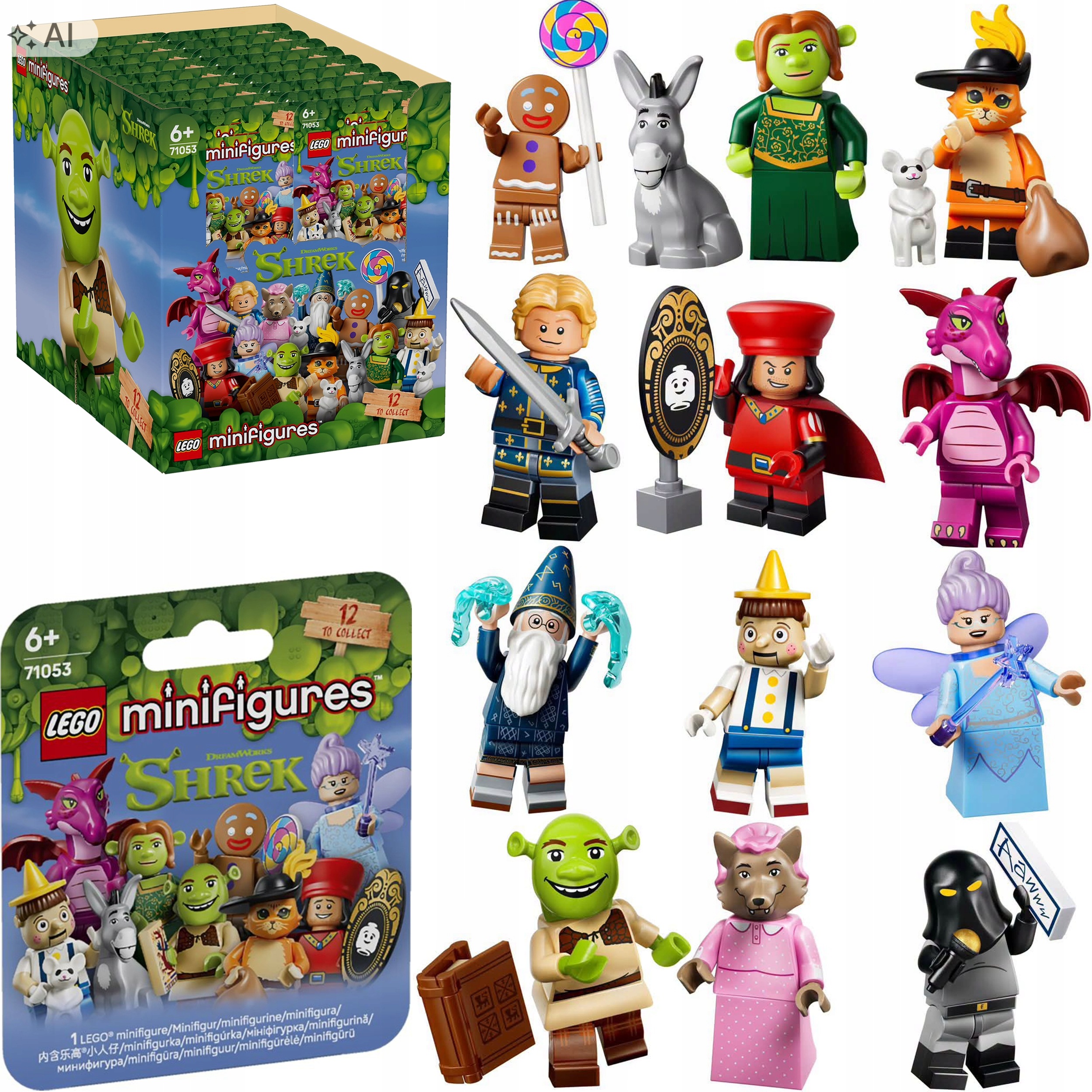Lego Minifigures 71053 – Série Shrek – 36 kusů, 3 sady