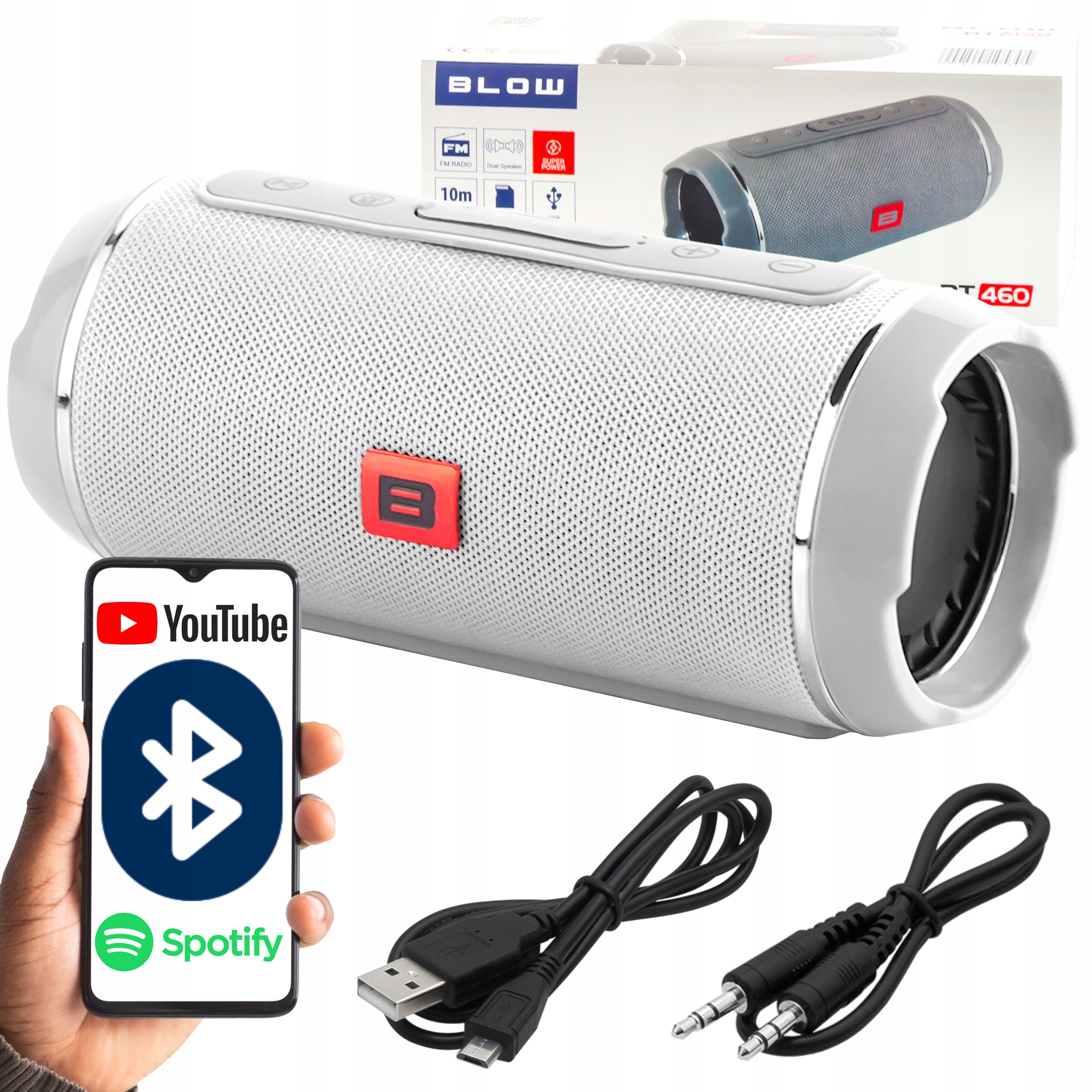 MOCNY GŁOŚNIK BLUETOOTH USB SD PRZENOŚNY BEZPRZEWODOWY RADIO WIEŻA BOOMBOX