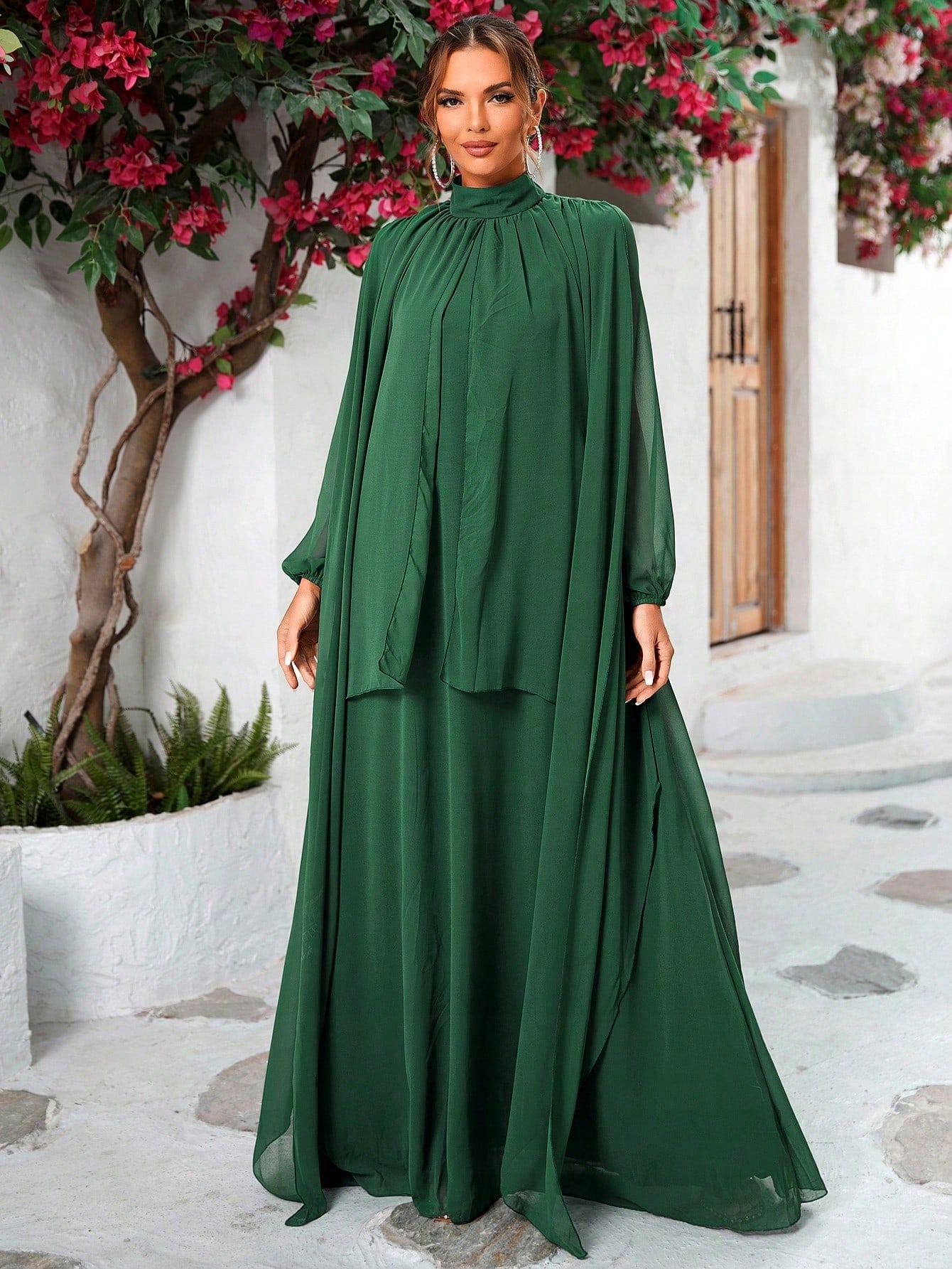 Šaty Zelené Maxi Se Stojáčkem Love&lemonade M 38