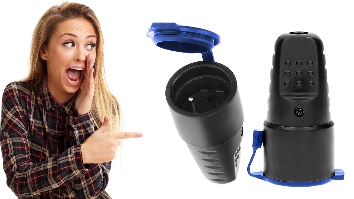 

Gniazdo Gumowe 16A 230V Hermetyczne Klapka Bolec