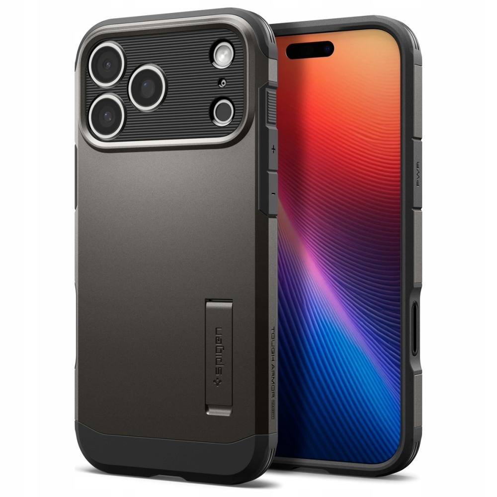 Pouzdro Spigen Tough Armor "t" Mag MagSafe pro iPhone 17 Pro Max, stříbrné