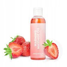 Amorelie Care Massage Oil truskawkowy olejek do masażu także erotycznego