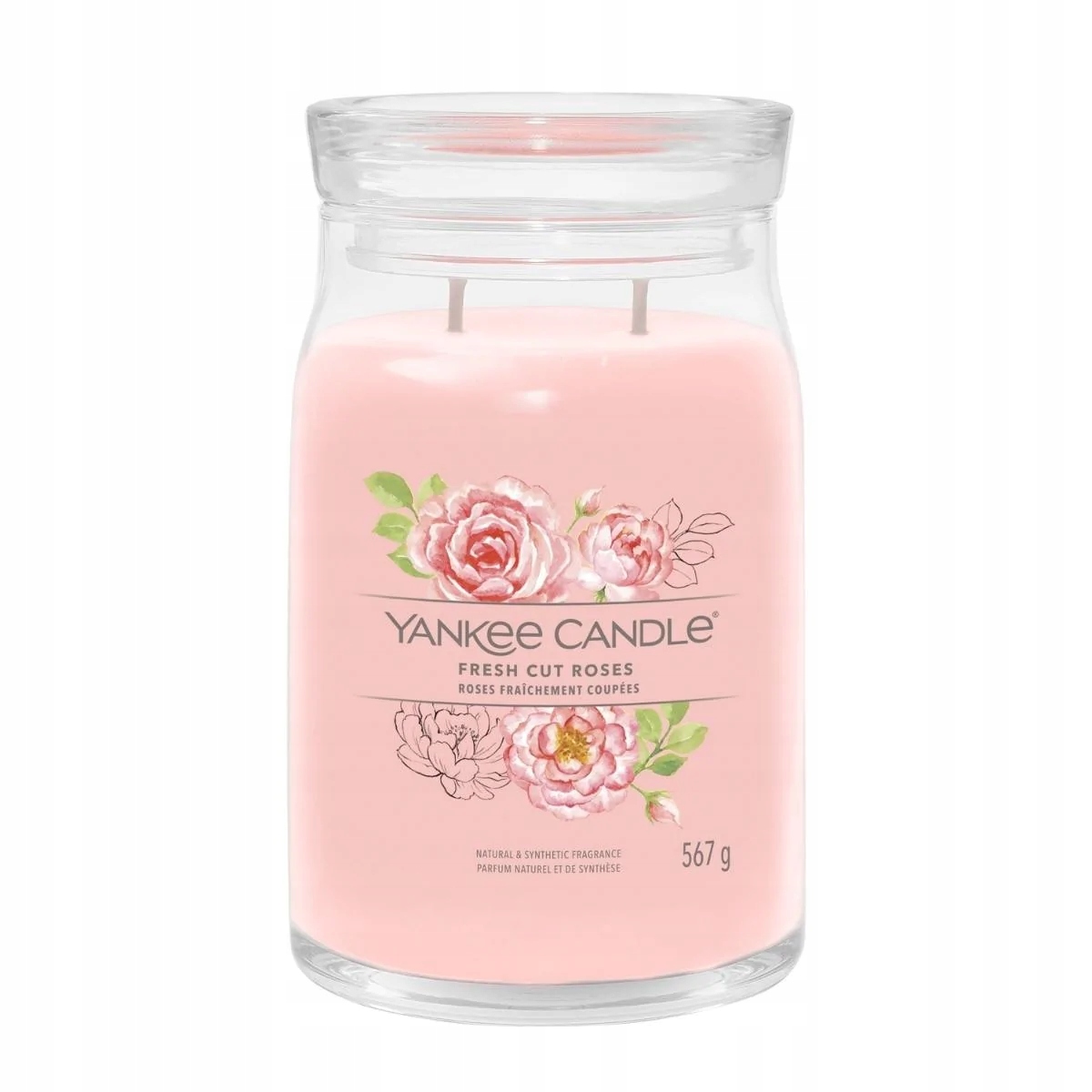 Yankee Candle Fresh Cut Roses 567 g (Vůně čerstvě řezaných růží)