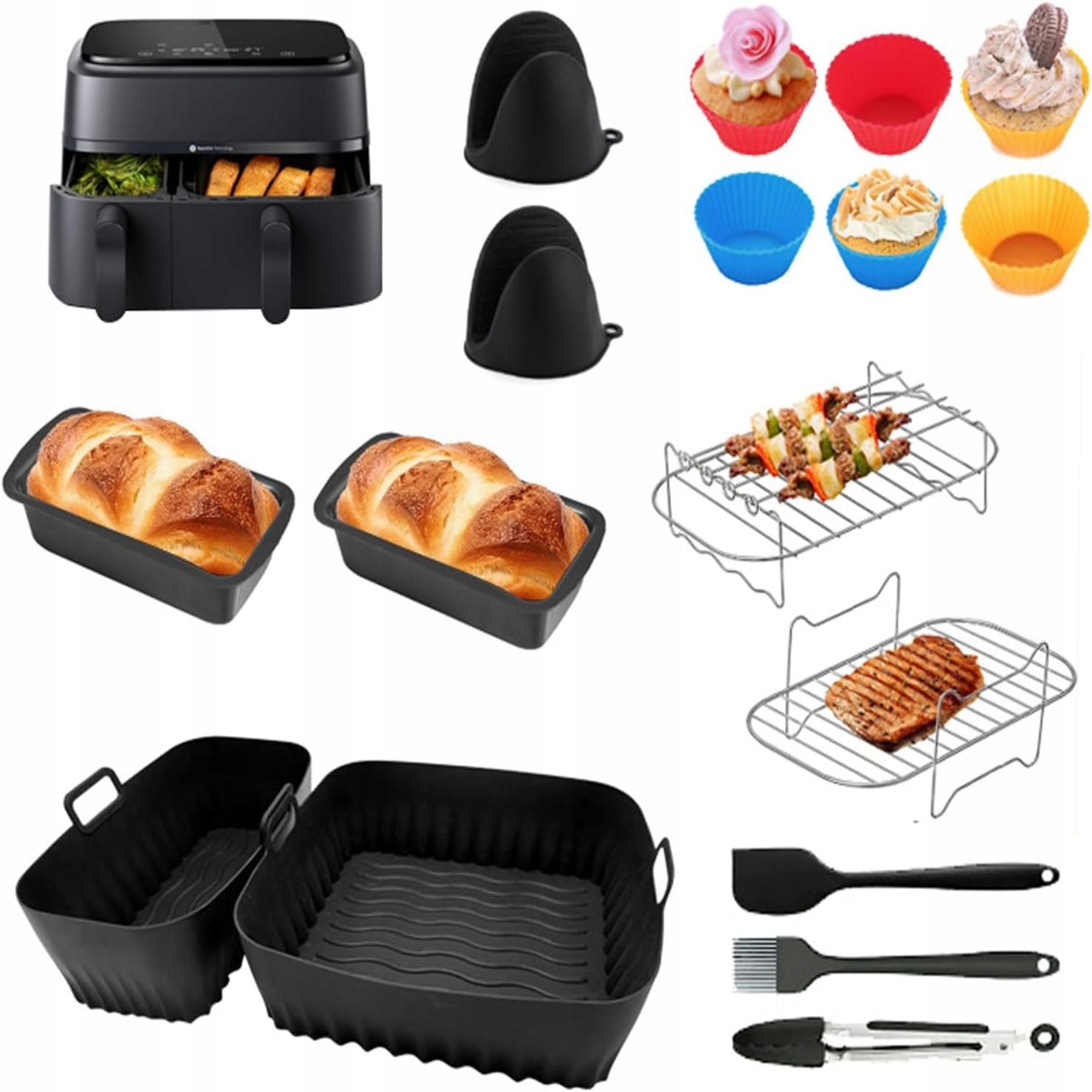 Zestaw Akcesoriów Do Frytkownicy Airfryer Tefal EY9018 Dual Easy Fry 3/6L