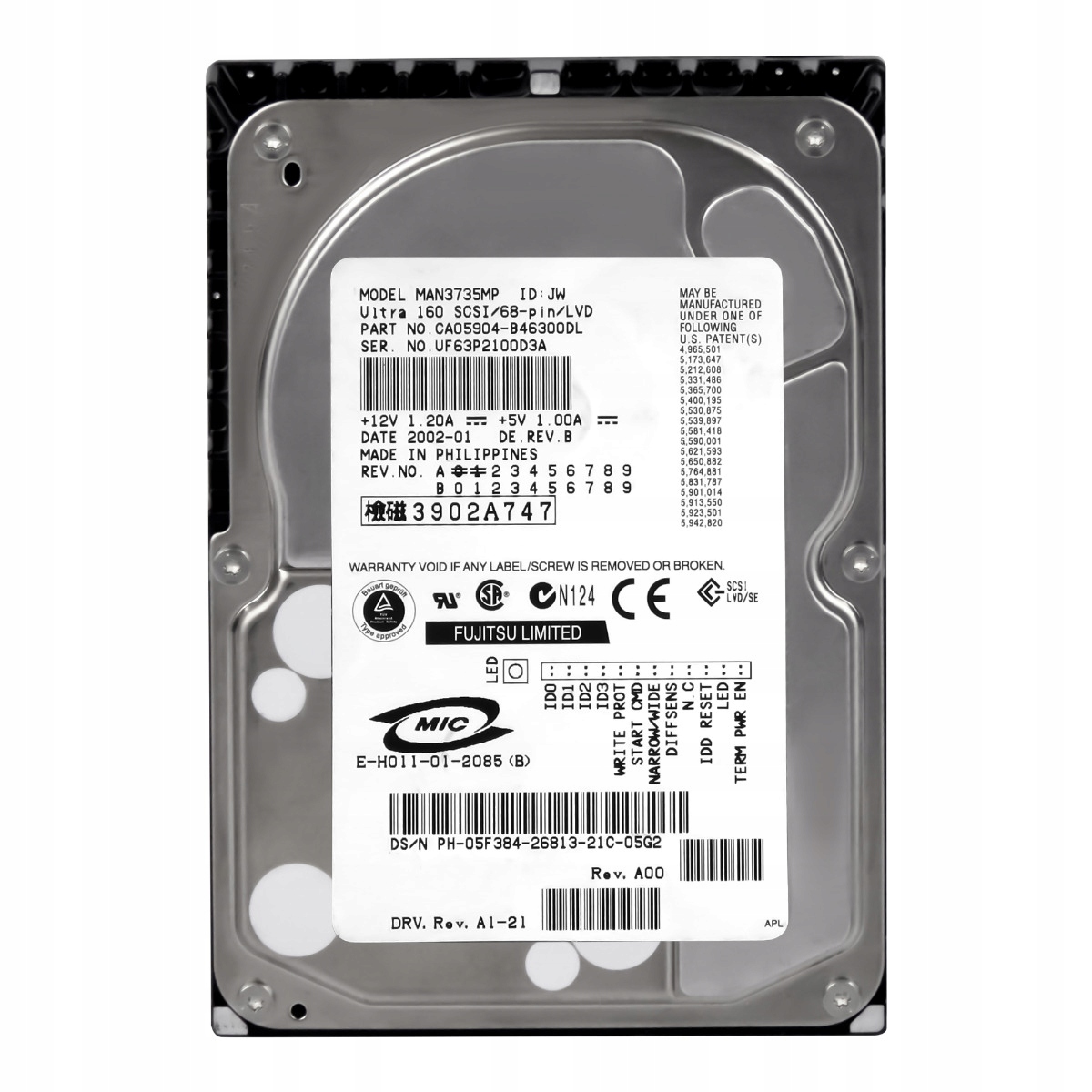 Dell 05F384 73GB 10K Scsi U160 3.5'' MAN3735MP