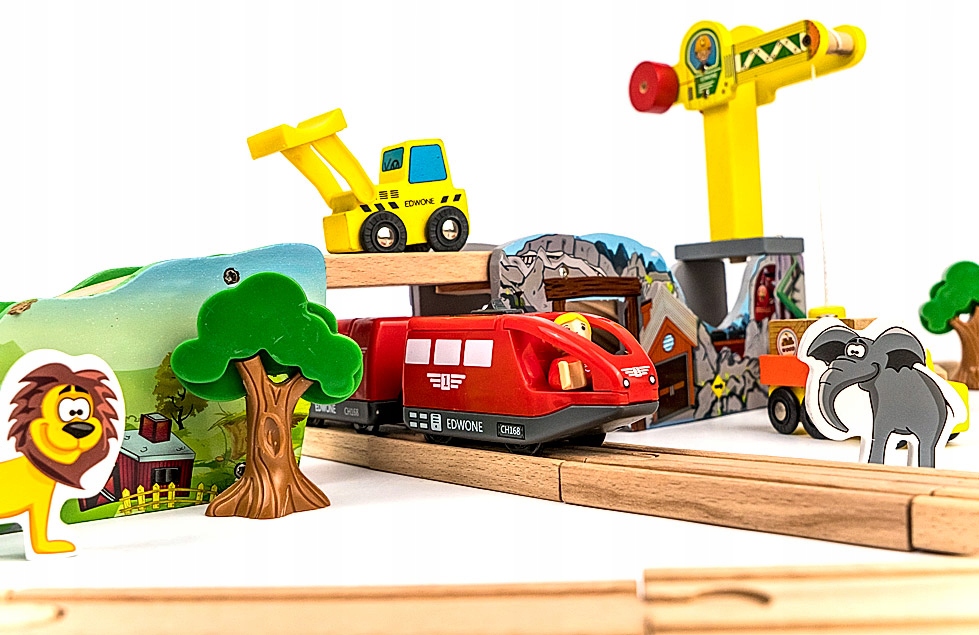 KOLEJKA DREWNIANA DODATKI TORY POCIĄG NA BATERIE Kod producenta DHAL001