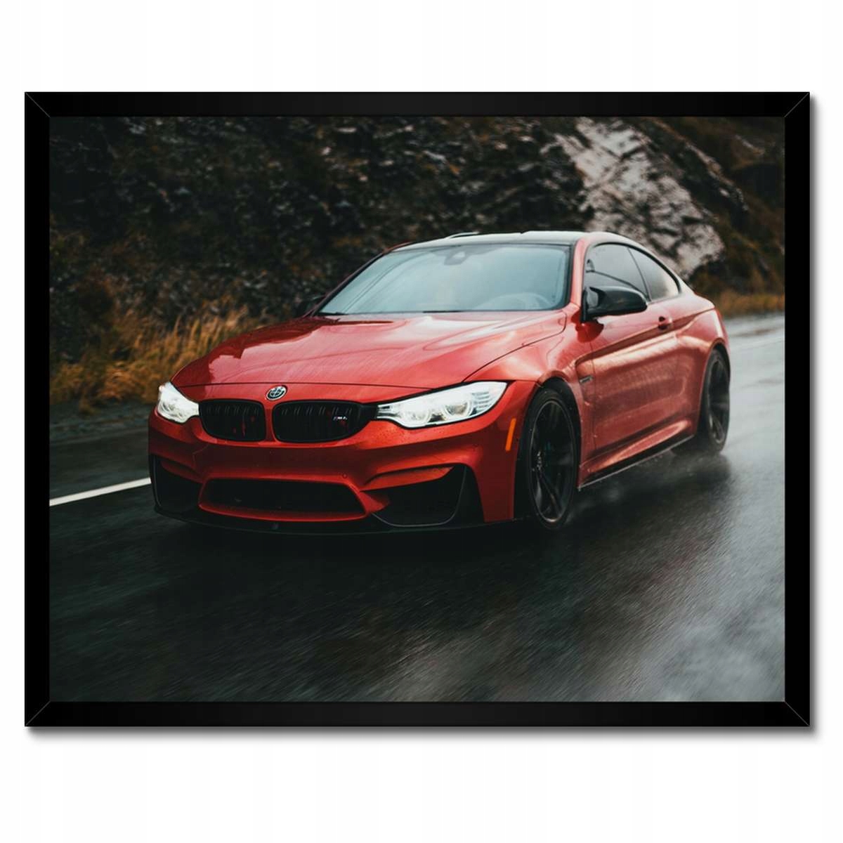 Plakáty v rámu 50x40 Červené Bmw Auto