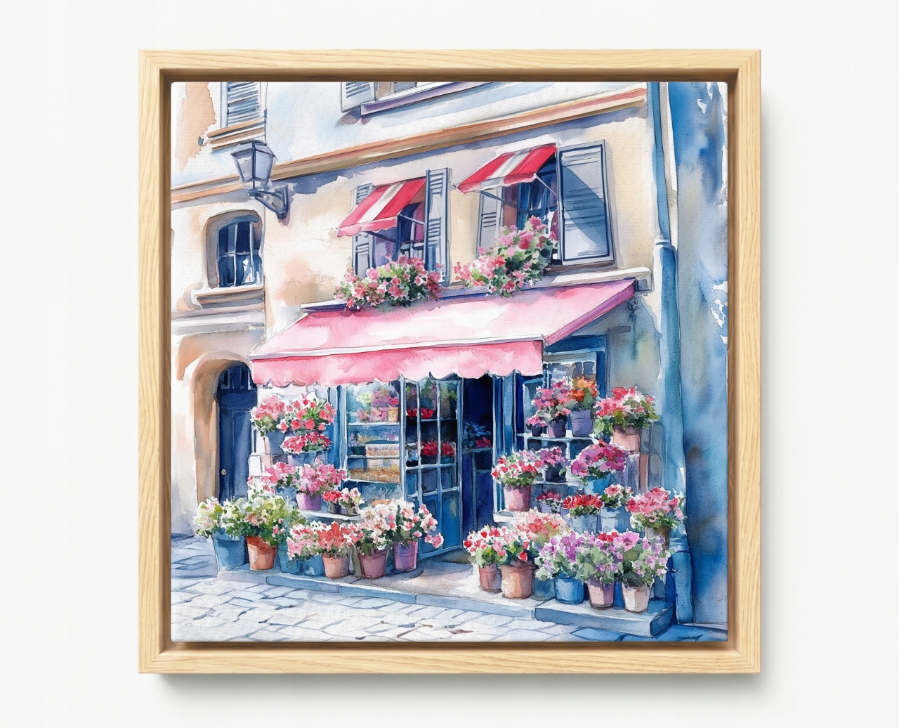 Obraz Rám Americký Box Obchod Květinářství Květiny Vitrína Ulička 60x60