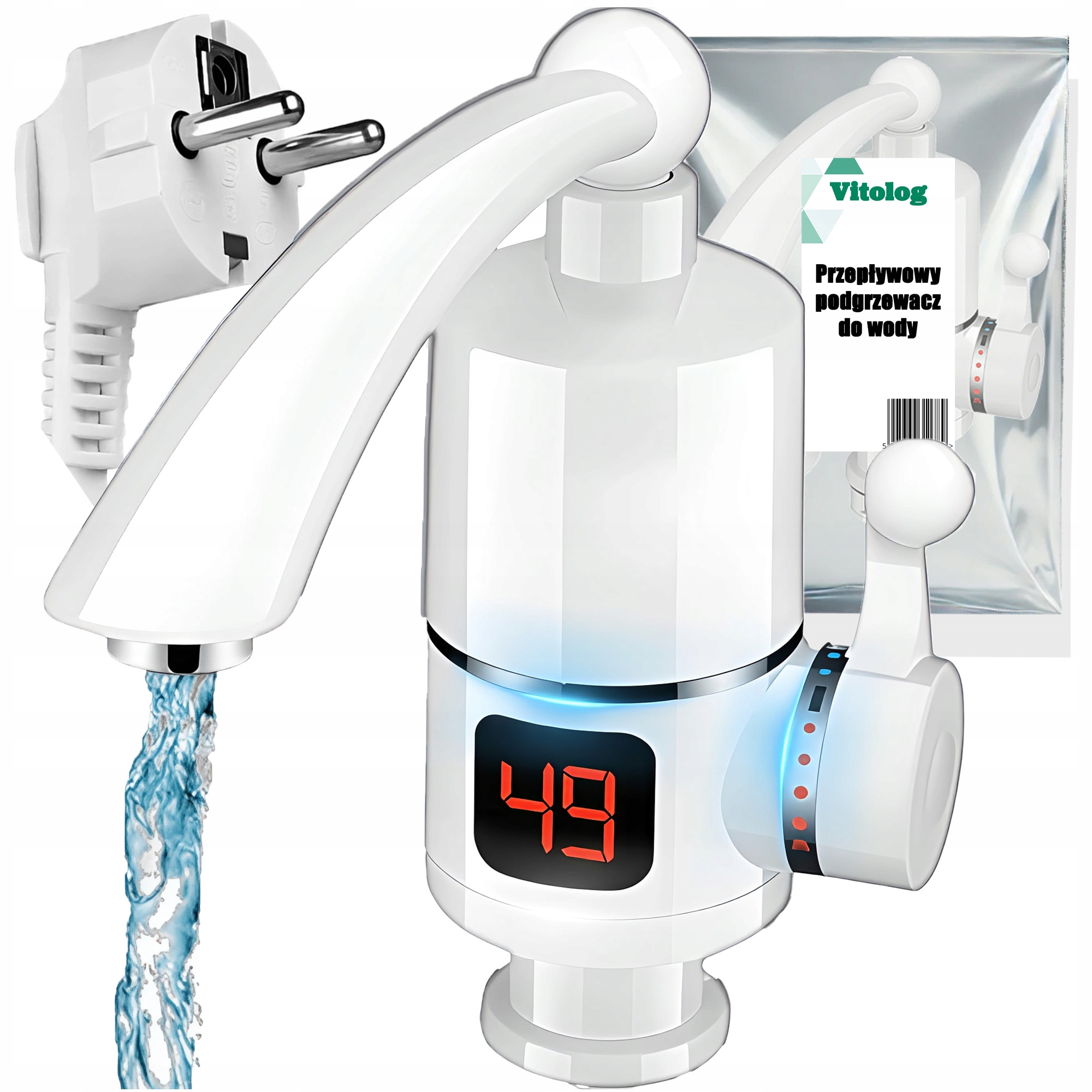 Elektrický Průtokový Ohřívač Vody Pro Kuchyňskou Turistickou Baterii 3000 W