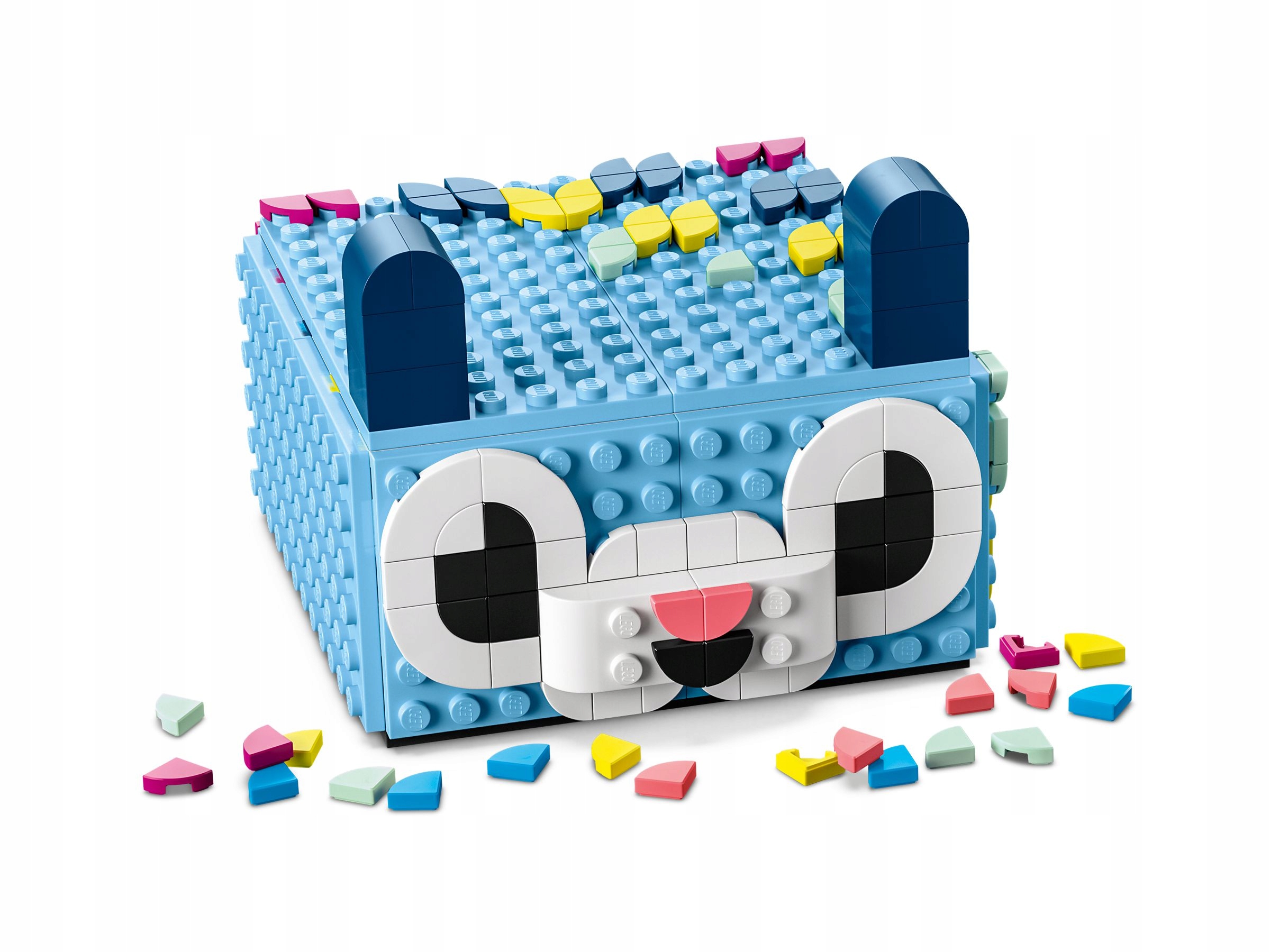 LEGO DOTS 41805 KREATYWNY ZWIERZAK SZUFLADA Kolor dominujący odcienie niebieskiego