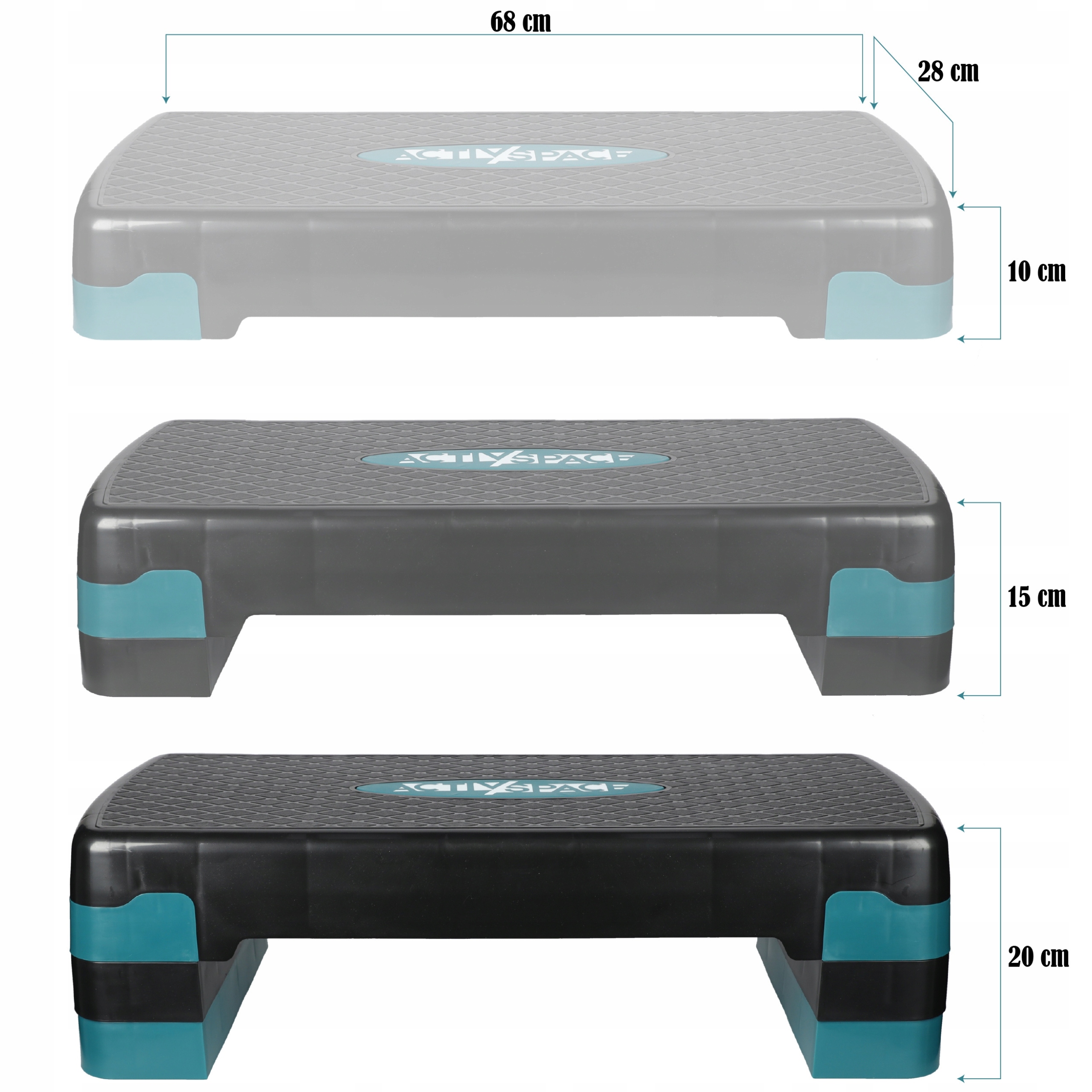 STEP SCHODEK do ćwiczeń fitness AEROBIKU 3 stopnie STEPPER modułowy podest Rodzaj step