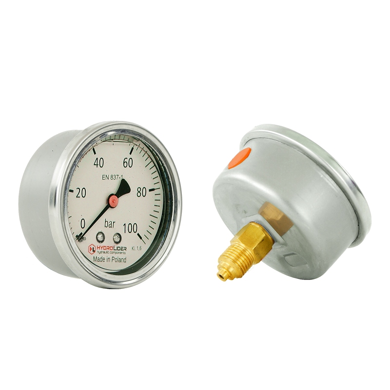 Polské glycerinový manometr s průměrem hodin 63 mm, rozsah